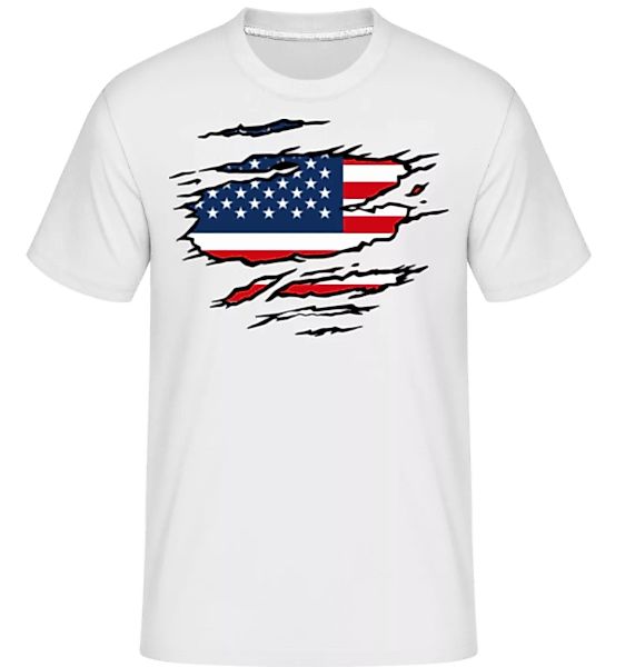 Ripped Flag Usa · Shirtinator Männer T-Shirt günstig online kaufen