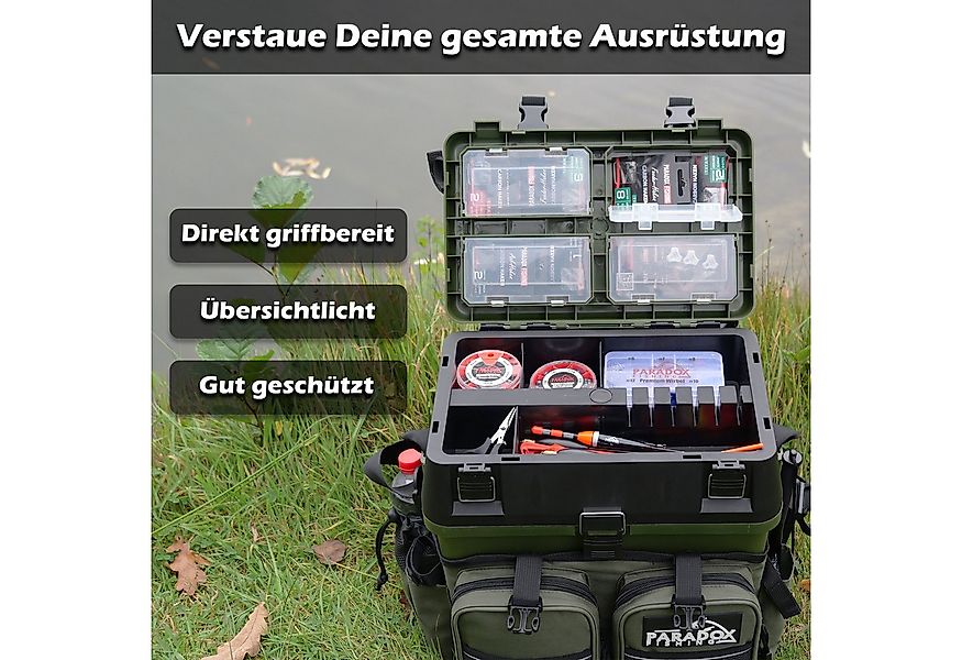 Paradox Fishing Angelrucksack Multifunktions-Sitzkiepe mit 4 Boxen im Decke günstig online kaufen