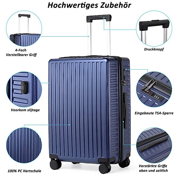 TAN.TOMI Handgepäckkoffer Business-Trolley für Flugzeug, PC günstig online kaufen