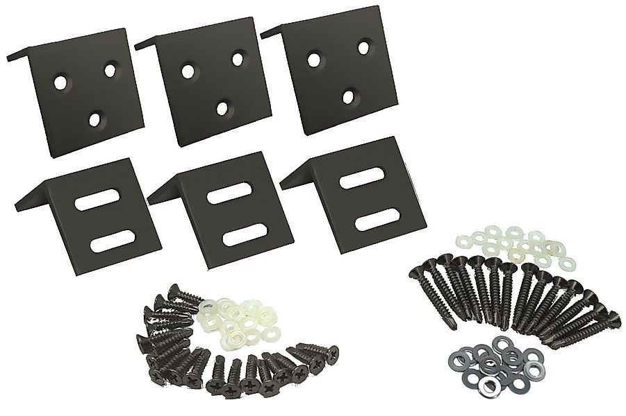 WPC Profi Zaun 6er L-Winkelset Alu günstig online kaufen