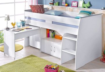 Parisot Hochbett Reverse mit ausziehbaren Schreibtisch, günstig online kaufen