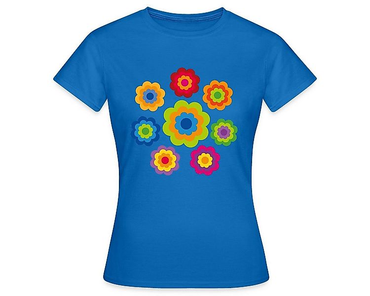Spreadshirt T-Shirt 70er Jahre Hippie Flower Power Kostüm Blumen Outfit Fra günstig online kaufen