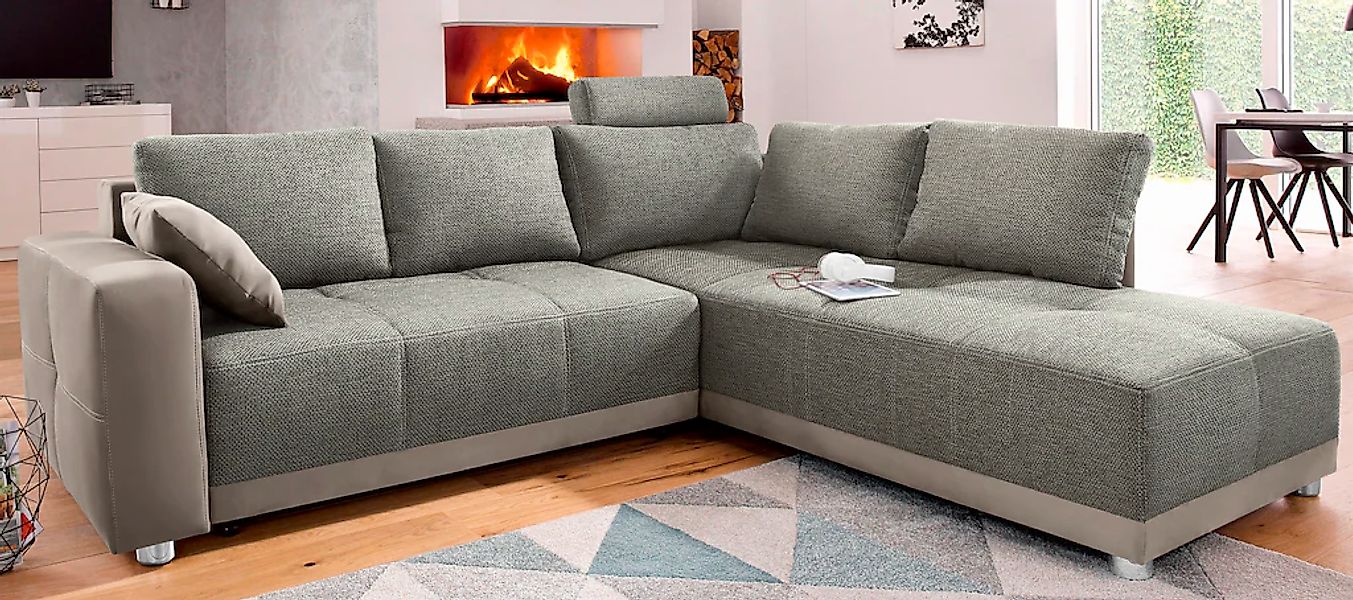 Jockenhöfer Gruppe Ecksofa "Orlando L-Form, B: 257 cm" mit Bettfunktion, Be günstig online kaufen