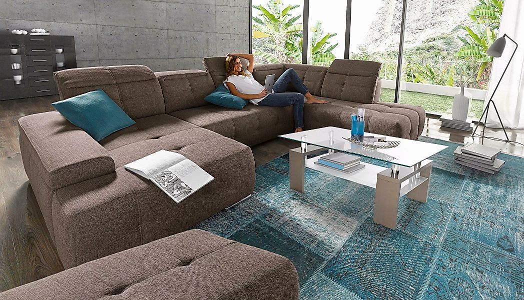 sit&more Wohnlandschaft "Mistral U-Form", wahlweise mit Bettfunktion, inklu günstig online kaufen