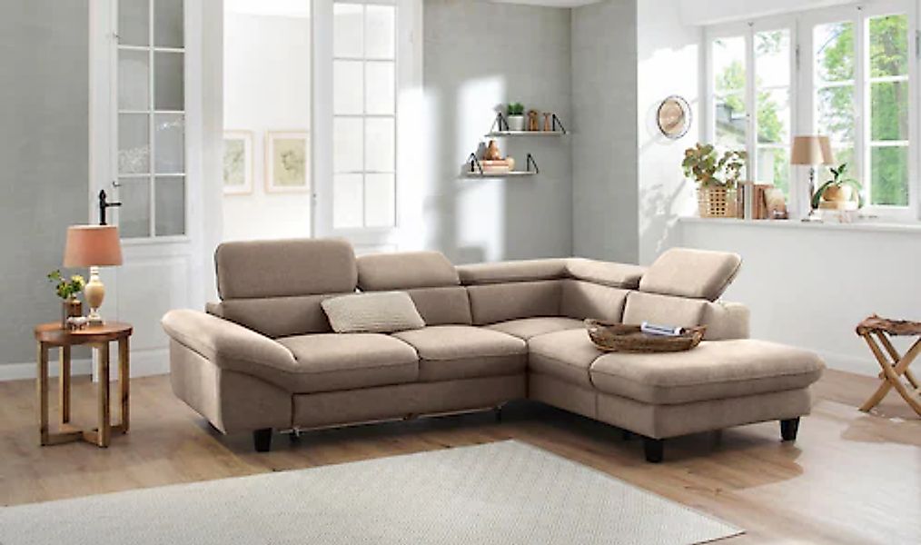 Home affaire Ecksofa "Pilot L-Form" mit Kopfteilverstellung, wahlweise mit günstig online kaufen