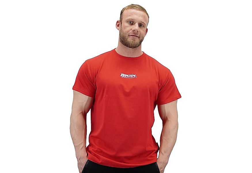 BRACHIAL THE LIFESTYLE COMPANY T-Shirt Brachial T-Shirt "Middle" rot/weiß günstig online kaufen