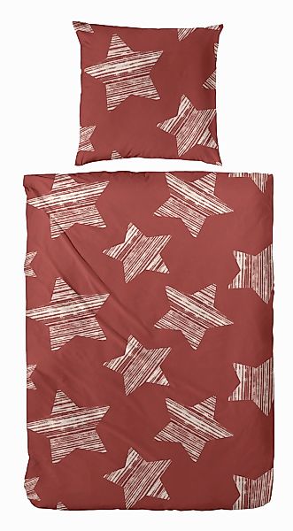 Primera Bettwäsche "Feinbiber-Bettwäsche Stars" 2 Stk. mit winterlichen Ste günstig online kaufen