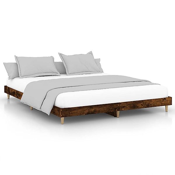 vidaXL Bettgestell ohne Matratze Räuchereiche 120x200 cm Holzwerkstoff 8320 günstig online kaufen