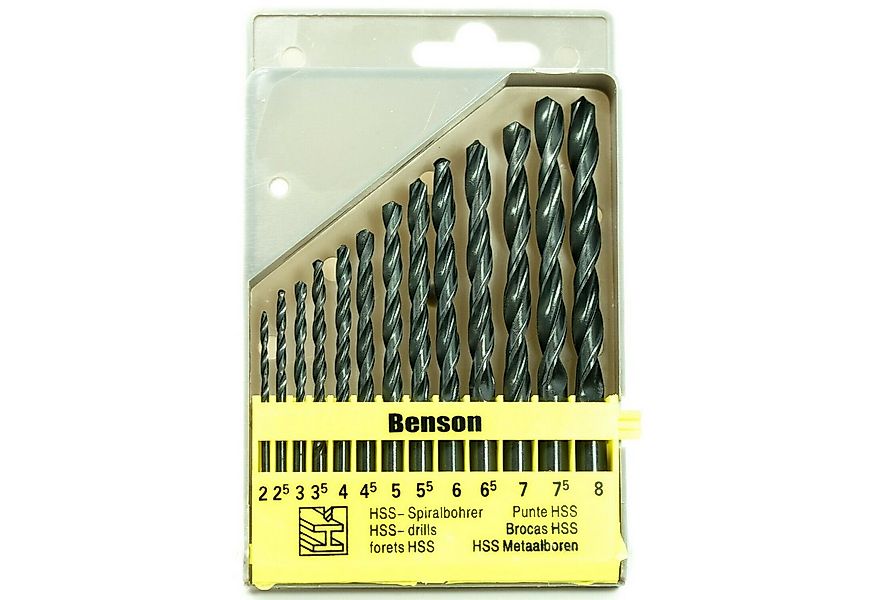 BENSON Bohrer- und Bitset 13x Spiralbohrer HSS Set Metallbohrer Bohrerset 2 günstig online kaufen