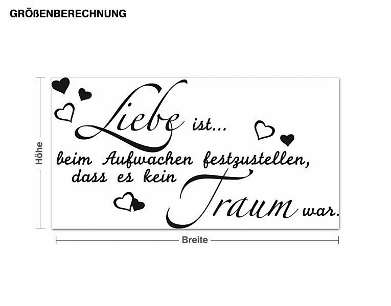 Wandtattoo Liebe ist… beim Aufwachen… günstig online kaufen