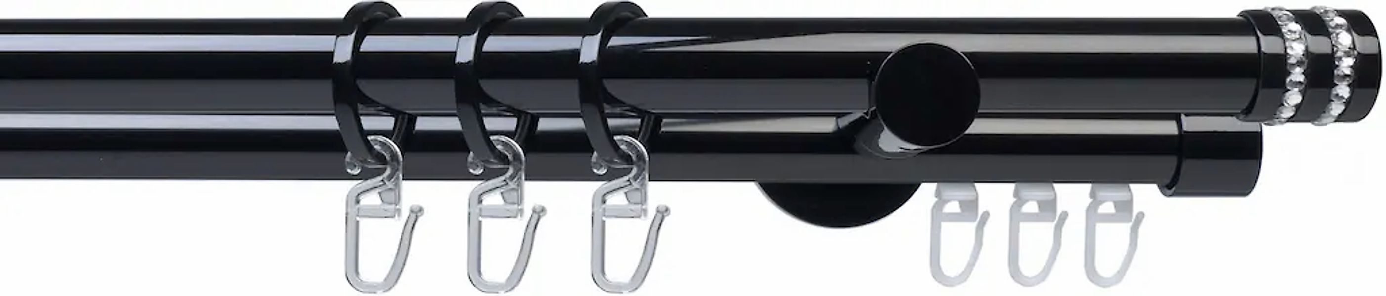 Liedeco Gardinenstange "Fertigstilgarnitur 20 mm Piano Miami" Ø 2 mm 2 läuf günstig online kaufen