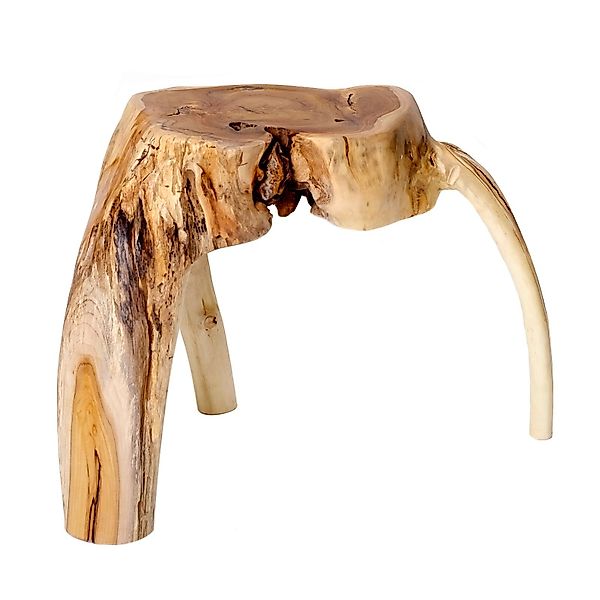 Brillibrum Beistelltisch Wurzelholzhocker Teakholz Hocker massiver günstig online kaufen