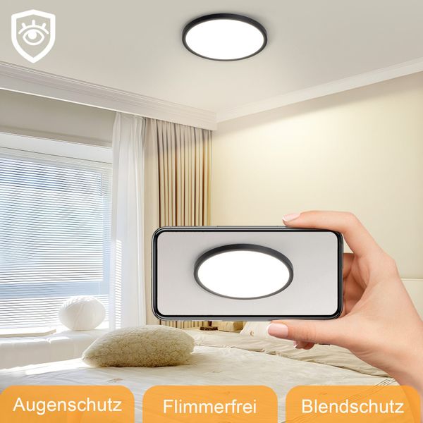 Nettlife LED Deckenleuchte LED Deckenleuchte Flach günstig online kaufen