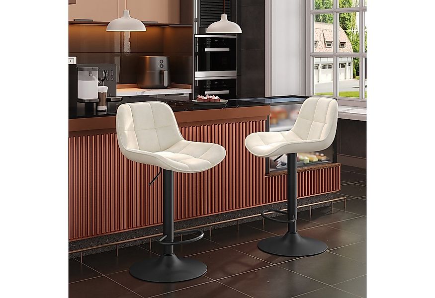 EUGAD Barhocker (1 St), Samtbezug höhenverstellbar 360° drehbar aus Metall günstig online kaufen