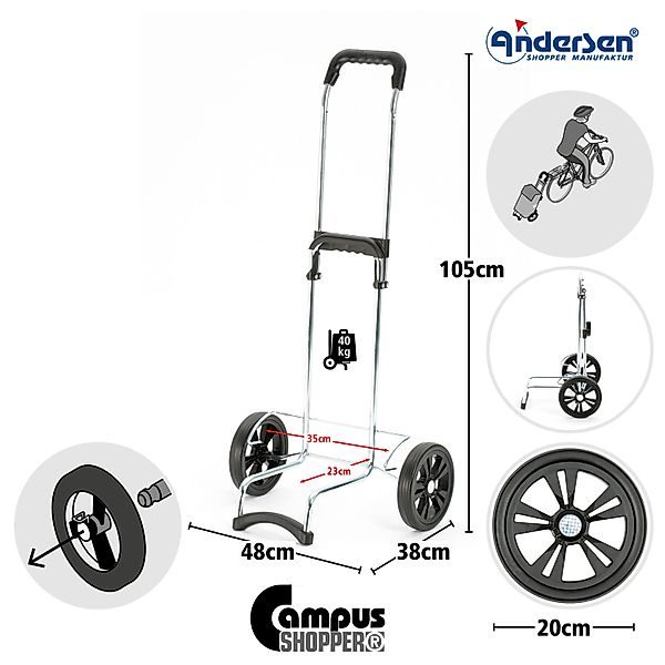 Andersen Einkaufstrolley Campus Shopper Walker schwarz, günstig online kaufen