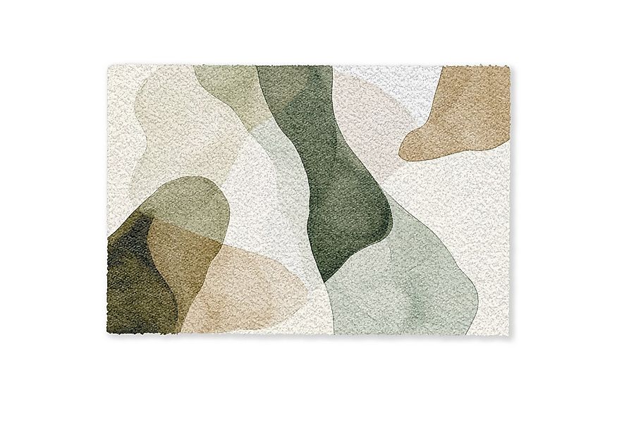 MuchoWow Fußmatte Japandi - Abstrakt - Grün, Rechteckig, innen Schmutzfangm günstig online kaufen