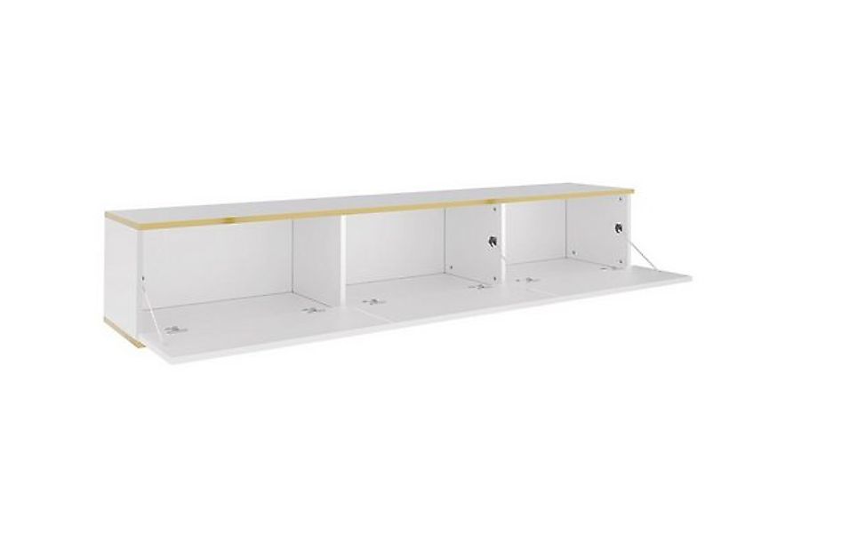 ALLHOUSE24 TV-Schrank RIVERA 175 geriffelte Fronten goldene Füße TV Schrank günstig online kaufen