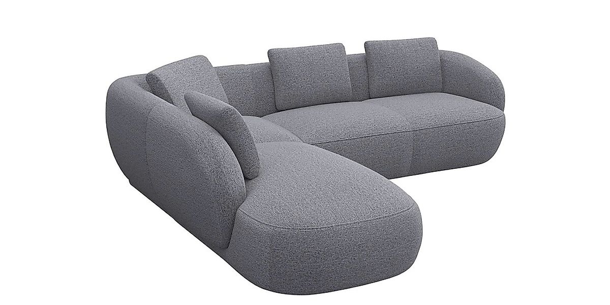 FLEXLUX Ecksofa "Torino, rund, L-Form, Sofa-Ecke mit Ottomane", Modernes, o günstig online kaufen
