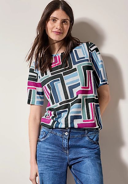 Cecil Print-Shirt, mit Elastiksaum günstig online kaufen