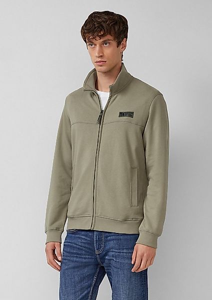 s.Oliver Sweatjacke Sweatshirt Jacke Sweatjacke aus Baumwollmix mit Stehkra günstig online kaufen