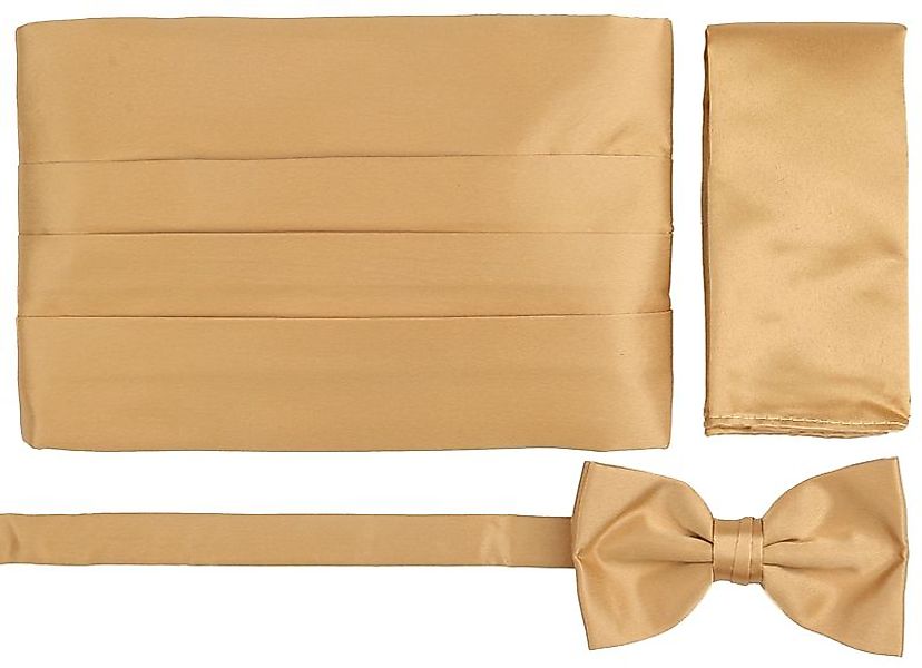 Suitable Set Kummerbund Flieg Einstecktuch Set Gold - günstig online kaufen