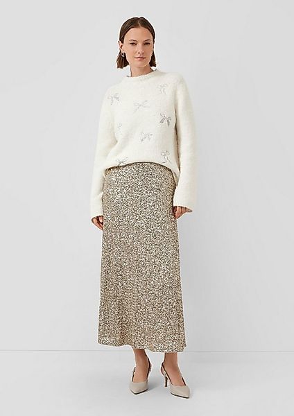 s.Oliver Midirock Rock Langer Pailletten-Rock mit Viskosefutter günstig online kaufen