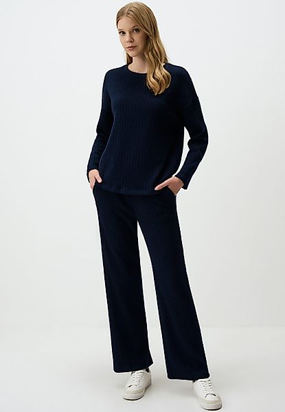Jimmy Key Strickhose Marineblau Weites Bein günstig online kaufen
