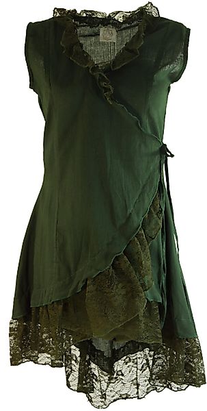 Guru-Shop Longbluse Wickeltunika mit Spitze - günstig online kaufen