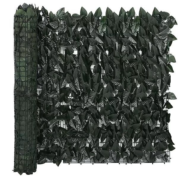 Balkon-sichtschutz Mit Dunkelgrünen Blättern 600x75 Cm günstig online kaufen