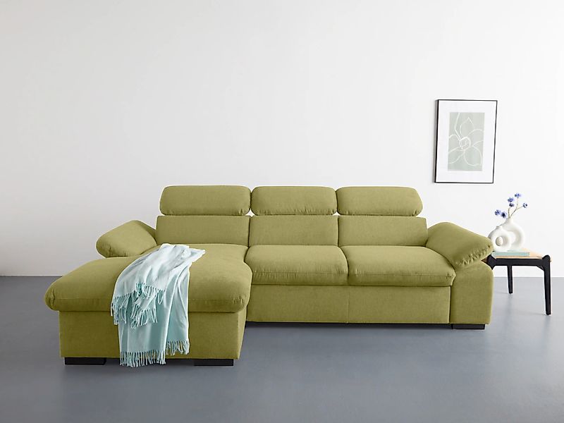 COTTA Ecksofa "Lola L-Form mit Kopfteilfunktion & Hocker" wahlweise mit Bet günstig online kaufen