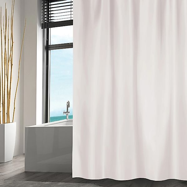 MSV Duschvorhang Polyester 240 cm x 200 cm Weiß günstig online kaufen