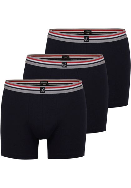 bugatti Boxershorts "Prag" 3er Pack, 3 tlg., bequem, atmungsaktiv, Baumwoll günstig online kaufen