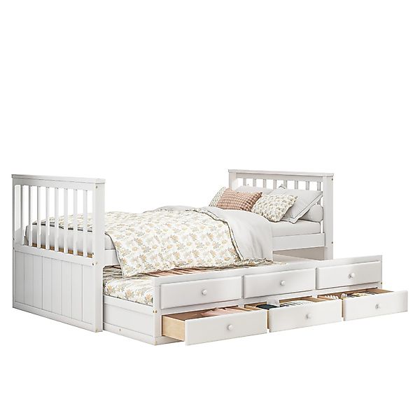 REDOM Kinderbett Holzbett mit Schubladen (mit günstig online kaufen