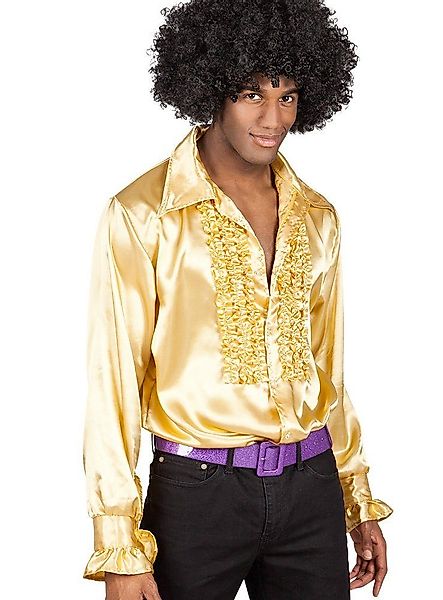 Boland T-Shirt Schlagerstar Rüschenhemd gold 70er günstig online kaufen