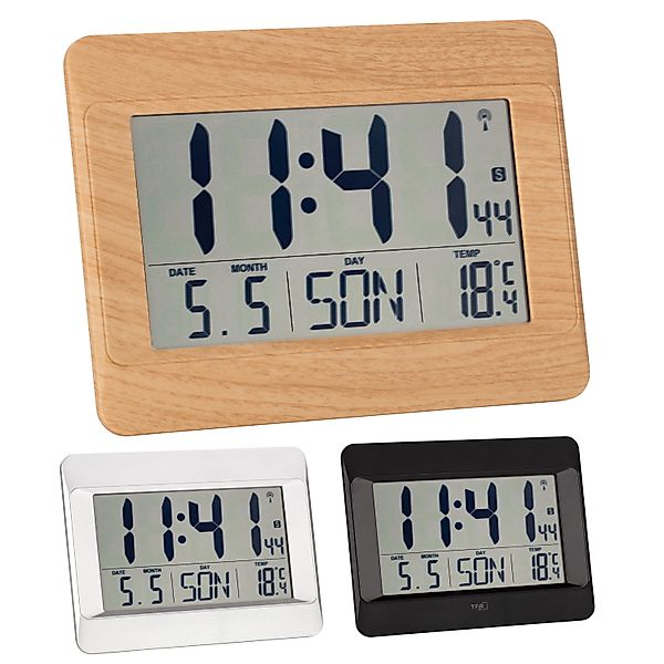 TFA Dostmann Funkwanduhr digitale Wanduhr TFA günstig online kaufen