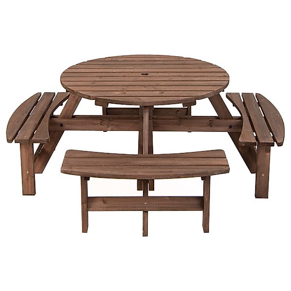 COSTWAY Gartentisch, Picknicktisch mit 4 Bänken, günstig online kaufen