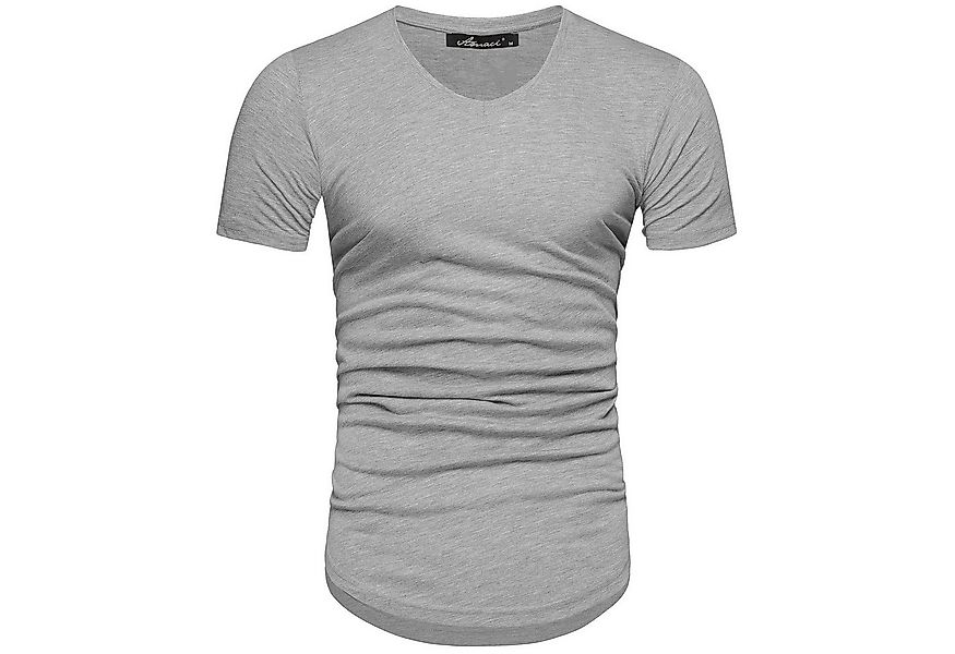 Amaci&Sons T-Shirt BELLEVUE Basic Oversize T-Shirt mit V-Ausschnitt Herren günstig online kaufen