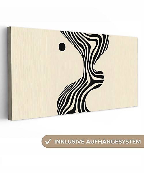 OneMillionCanvasses® Leinwandbild Panorama Beige - Linien günstig online kaufen