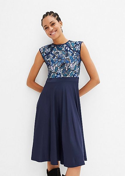 bonprix Midikleid für festliche Anlässe, aus Punto di Roma Material, ärmell günstig online kaufen