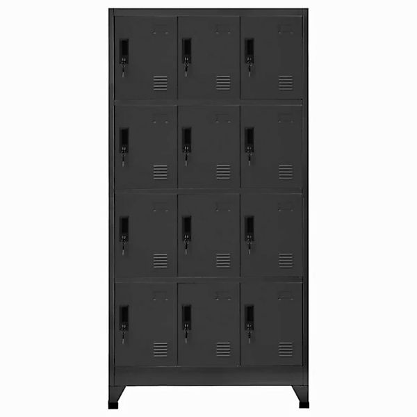 vidaXL Mehrzweckschrank Schließfachschrank Anthrazit 90x45x180 cm Stahl günstig online kaufen