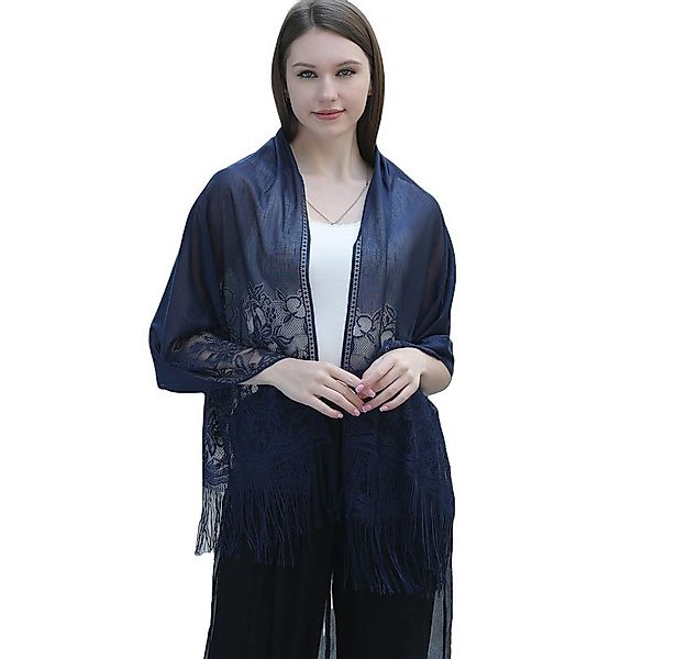 Coonoor Dreieckstuch Stola Für Abendkleid Festlich Spitzenschal Mit Fransen günstig online kaufen