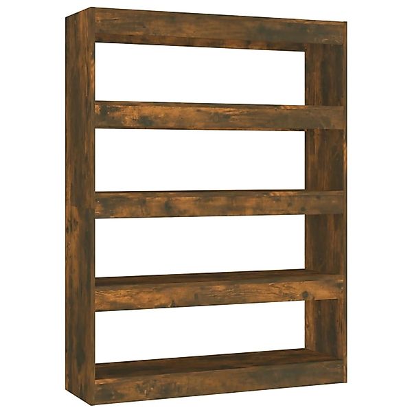vidaXL Bücherregal Bücherregal/Raumteiler Räuchereiche 100x30x135 cm, günstig online kaufen