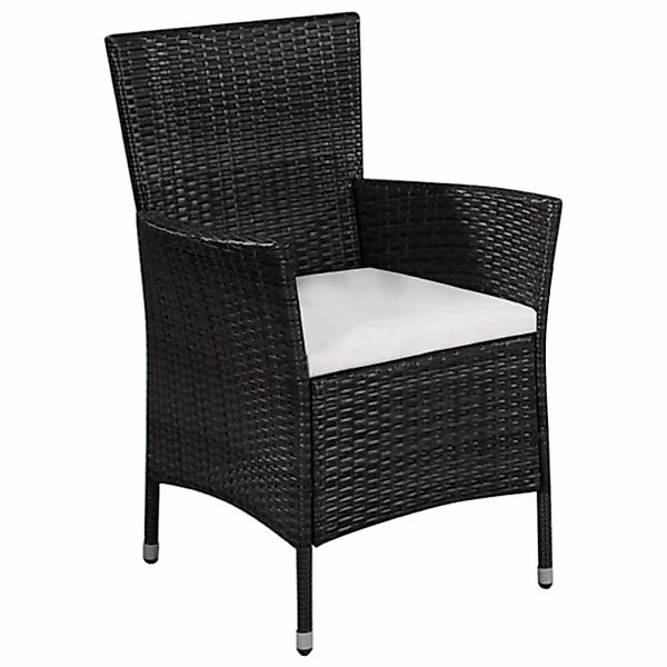 3-tlg. Bistro-set Poly Rattan Schwarz günstig online kaufen