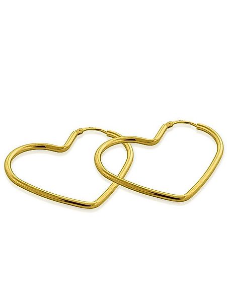 modabilé Paar Creolen Creolen in Herz-Form 3,8cm, Damen Ohrringe 38mm herzf günstig online kaufen