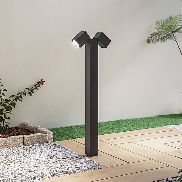 Lindby Wegeleuchte Othil, 2-flg., 80 cm, anthrazit, Metall günstig online kaufen