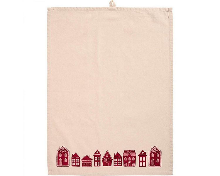 Ib Laursen Geschirrtuch Ib Laursen Geschirrtuch Sally Häuser Rot (50x70cm) günstig online kaufen