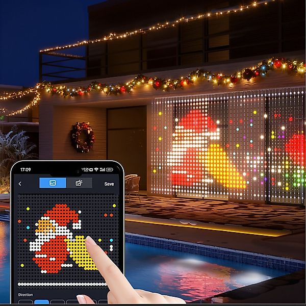 XERSEK Lichtervorhang LED Vorhanglichter Lichterkette, DIY günstig online kaufen