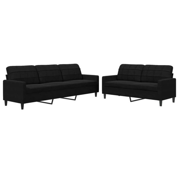 vidaXL Sofa 2-tlg. Sofagarnitur mit Kissen günstig online kaufen