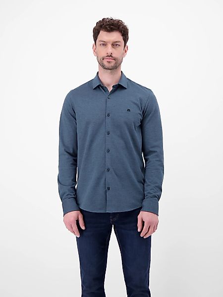 LERROS Langarmhemd "LERROS Jerseyhemd mit 2-Knopf-Manschette und Kentkragen günstig online kaufen