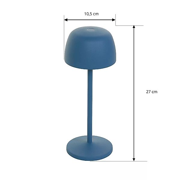 Lindby LED-Akku-Tischleuchte Arietty, blau günstig online kaufen